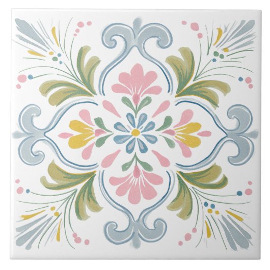 Folk Garden Watercolor タイル (正面)