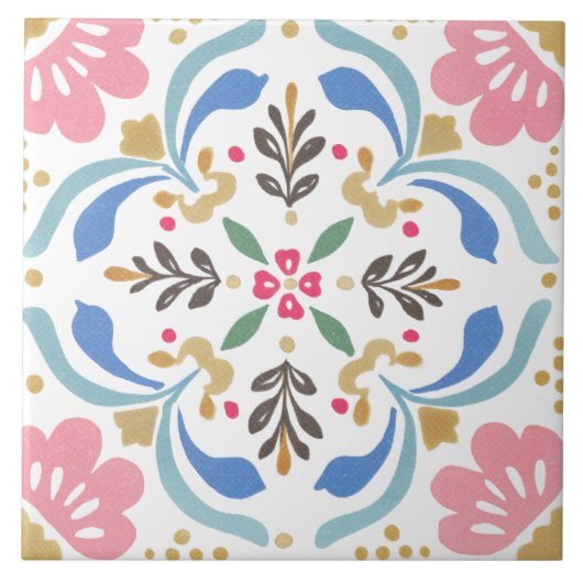 Folk Garden Watercolor タイル (正面)