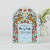 Folk Horse Racing Derby Day Party Arch 招待状 (スタンド正面)