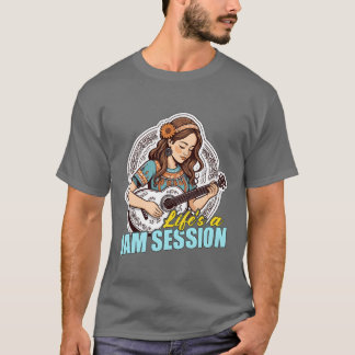 Folk Music Lifes A Jam Session Music Enthusiast vi Tシャツ