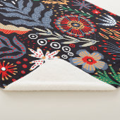Folk pattern, seamless textile design with bright  シェルパブランケット (3/4)