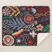 Folk pattern, seamless textile design with bright  シェルパブランケット (正面(横))