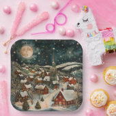 Folk Winter Village ペーパープレート (パーティー)