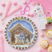 Folkartの出生の紙皿 ペーパープレート (パーティー)