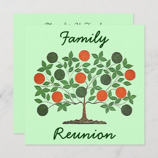 Folkartの系譜の懇親会のパーティの招待状 招待状 (正面/裏面)