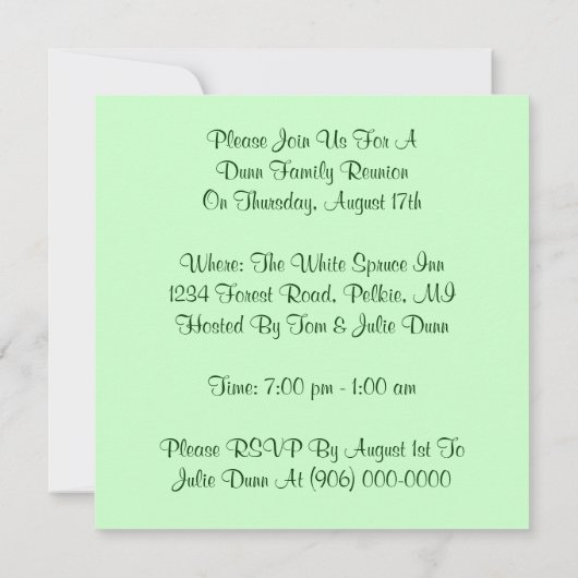 Folkartの系譜の懇親会のパーティの招待状 招待状 (裏面)