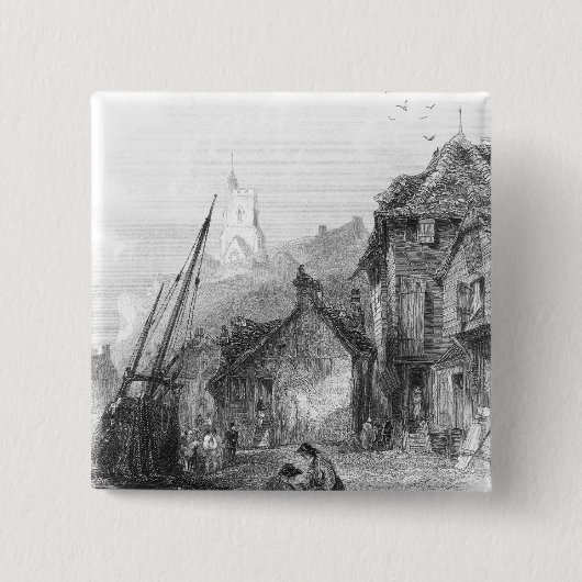 Folkestoneの眺め 缶バッジ (正面)