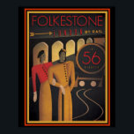 Folkestone London by Railアールデコポスター16 x 20 ポスター<br><div class="desc">Rail 16 x 20のFolkestone Londonのためのニース、ヴィンテージ、広告ポスター。</div>