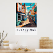 Folkestone Poster, Kent Poster, England Poster ポスター (キッチン)