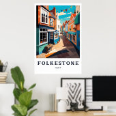 Folkestone Poster, Kent Poster, England Poster ポスター (ホームオフィス)