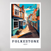 Folkestone Poster, Kent Poster, England Poster ポスター (正面)