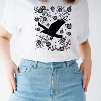 Folklore Crow Forest Raven ForestCore Aesthetic トライブレンドＴシャツ