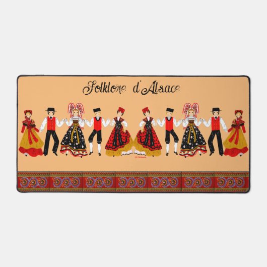Folklore d'Alsace en farandoles, France デスクマット (正面)