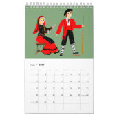 Folklore de Midi- Pyrénées, France カレンダー (3月 2027)