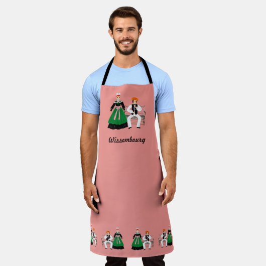 Folklore de Wissembourg, Alsace, France エプロン (着用した状態)