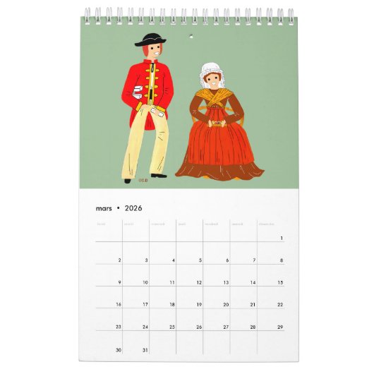 Folklore d'Île de France カレンダー (3月 2026)