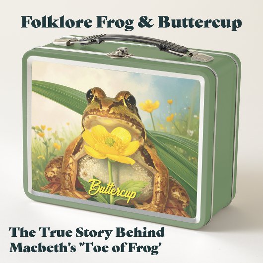 Folklore Frog & Buttercup | Hidden Magic Herbalist メタルランチボックス