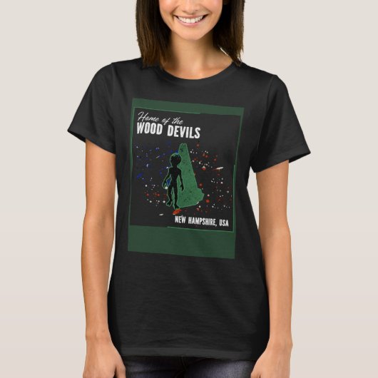 Folklore in New Hampshire Home of the Wood Devils Tシャツ (正面)