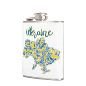Folkloric pattern and Ukraine typography  フラスク (左)