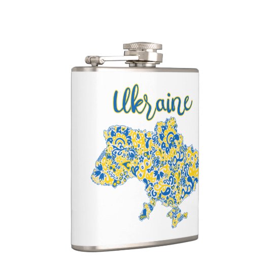 Folkloric pattern and Ukraine typography  フラスク (右)