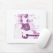 folksingerの女の子のセピア色の調子 マウスパッド (マウス)