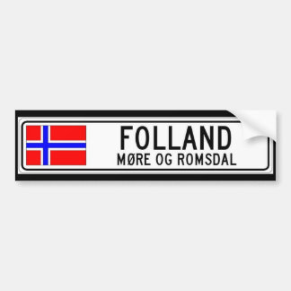 Folland、より多くのOg Romsdal バンパーステッカー