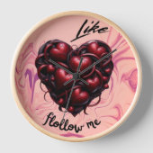 Follow My Heart – Art Vibrant & Moderne 壁時計 (正面)