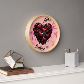 Follow My Heart – Art Vibrant & Moderne 壁時計