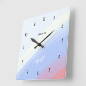 Follow the Light – Inspirational Gradient スクエア壁時計 (傾斜)