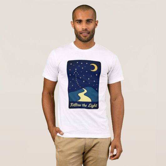 Follow The Light Retro Star Tee Tシャツ (正面フル)