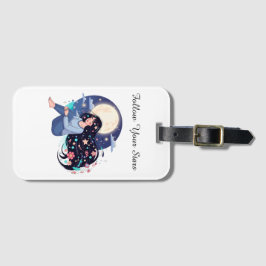 Follow The Star Celestial Dreamy Woman Portrait ラゲッジタグ