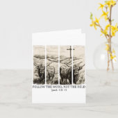 Follow The Word Not The Herd Western Christian Jes カード (黄色い花)