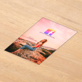 follow us facebook username social media photo  アクリル招待状 (レイダウン)