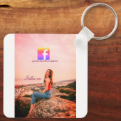 follow us facebook username social media photo  キーホルダー (裏面)