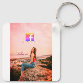 follow us facebook username social media photo  キーホルダー (裏面)