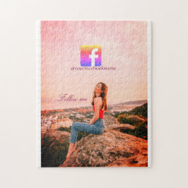 follow us facebook username social media photo  ジグソーパズル