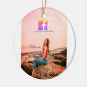 follow us facebook username social media photo  セラミックオーナメント (左)