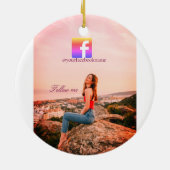 follow us facebook username social media photo  セラミックオーナメント (裏面)