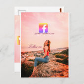 follow us facebook username social media photo  ポストカード (正面/裏面)