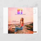 follow us facebook username social media photo  ポストカード (裏面)