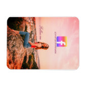 follow us facebook username social media photo マグネット (横)