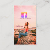 follow us facebook username social media photo  名刺 (裏面)