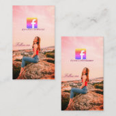 follow us facebook username social media photo  名刺 (正面/裏面)