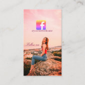 follow us facebook username social media photo  名刺 (正面)