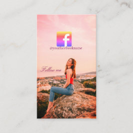 follow us facebook username social media photo  名刺