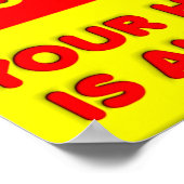 Follow Your Brain Funny Poster ポスター (角)