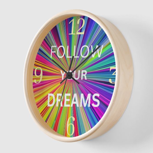 Follow Your Dreams 壁時計 (傾斜)