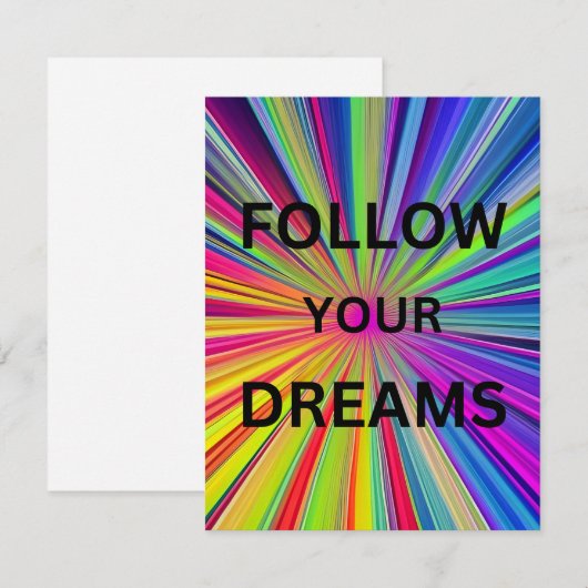 Follow Your Dreams Flat Card (正面/裏面)