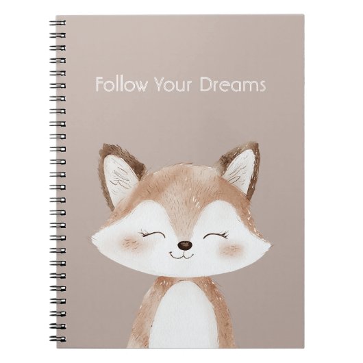 Follow Your Dreams Fox ノートブック (正面)