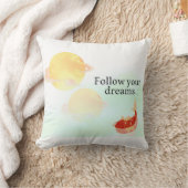 Follow Your Dreams" Koi Fish Pillow | Inspirationa クッション (ブランケット)